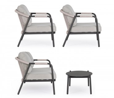 SALOTTO C-C MIRAVET ANTRACITE/KHAKI