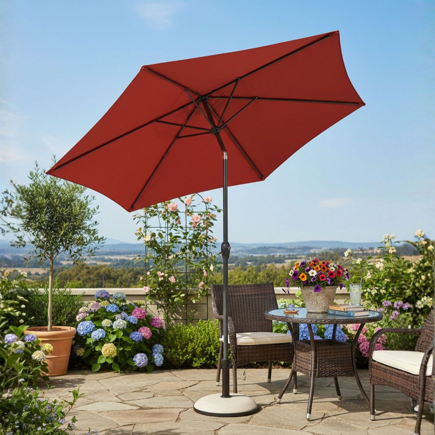 OMBRELLONE KALIFE C-SNODO 2.7MT ARANCIO