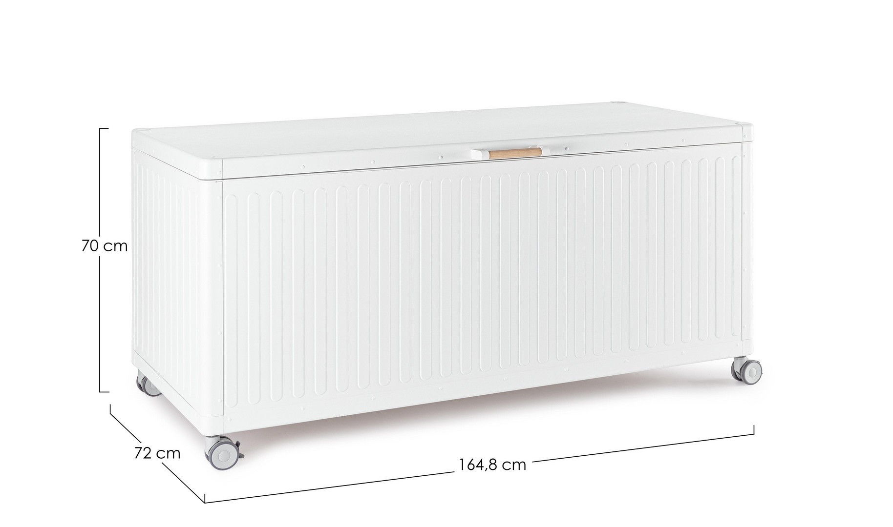 BAULE CON RUOTE OCEAN BIANCO CM.164.8X72X70H