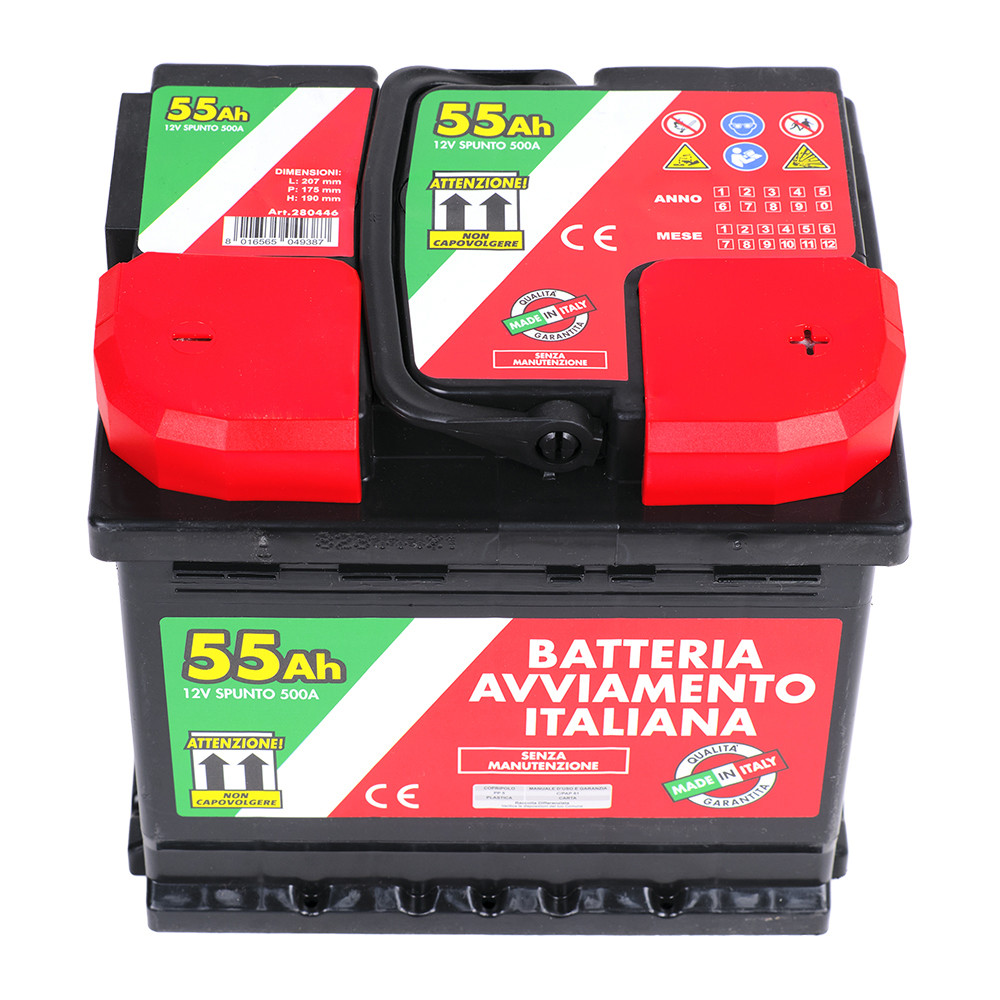 BATTERIA AUTO 12V 55AH 500A