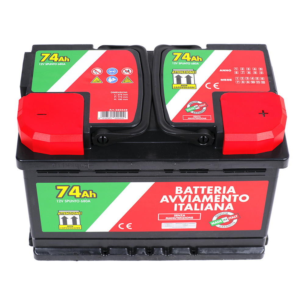 BATTERIA AUTO 12V 74AH 680A