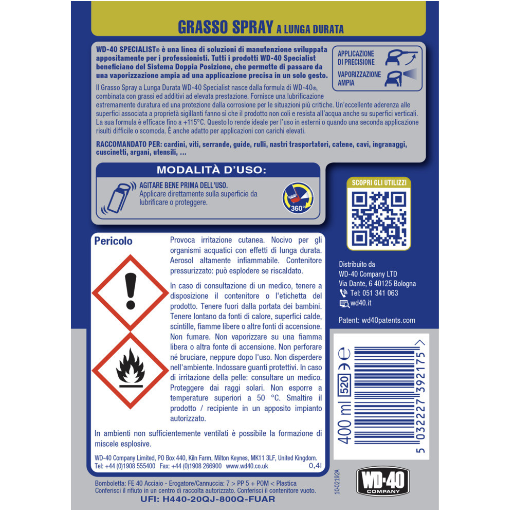 WD-40 GRASSO 400ML.SPRAY