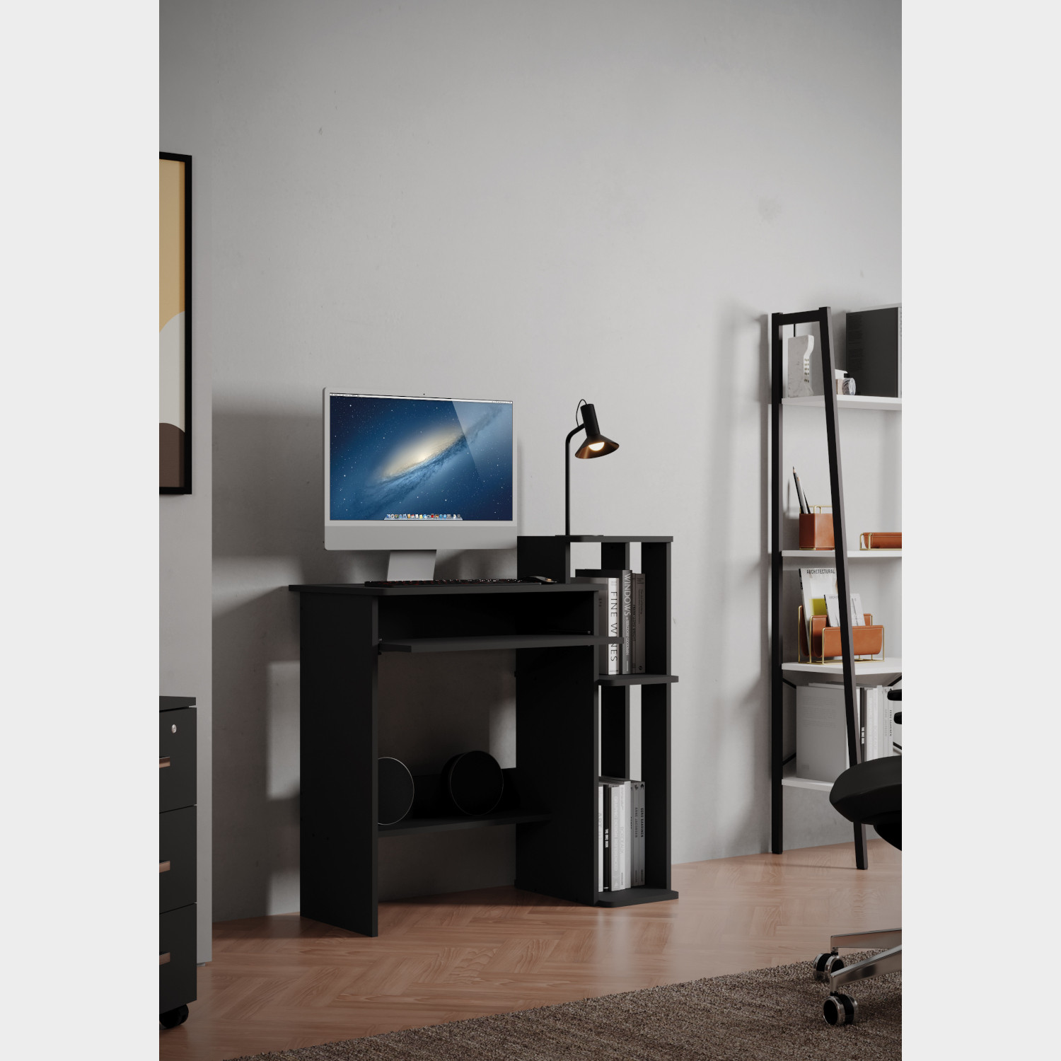 *PORTA PC DENVER P/TAST.E MENS.NERO CM.89.5X41.5X9