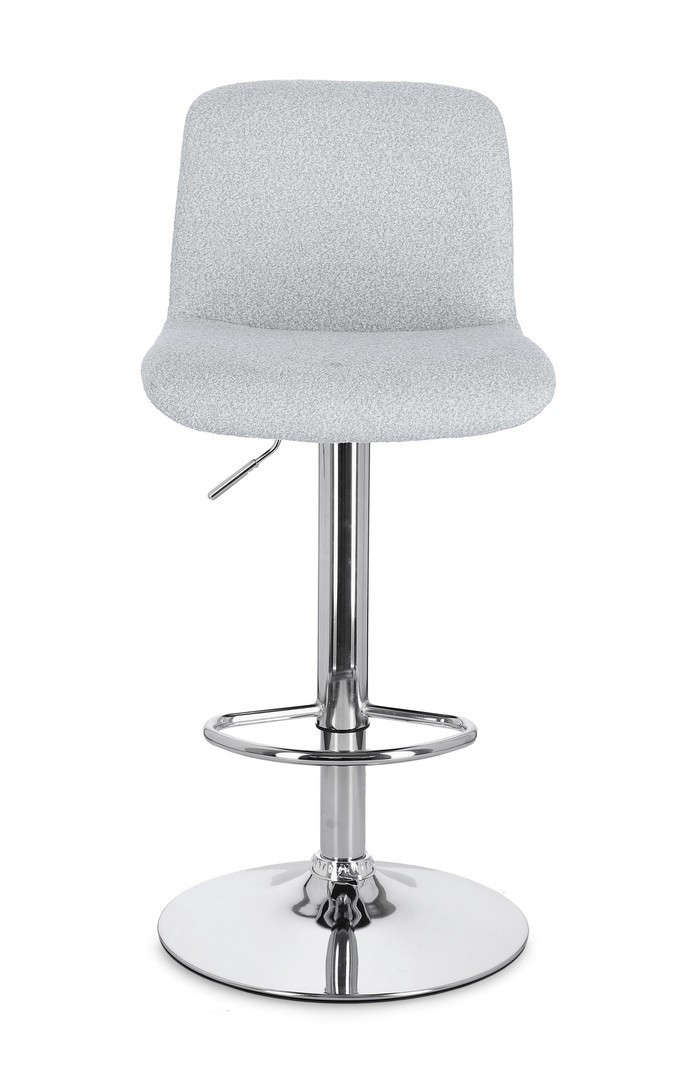 SGABELLO BAR RAFAEL CROMO/GRIGIO CHIARO