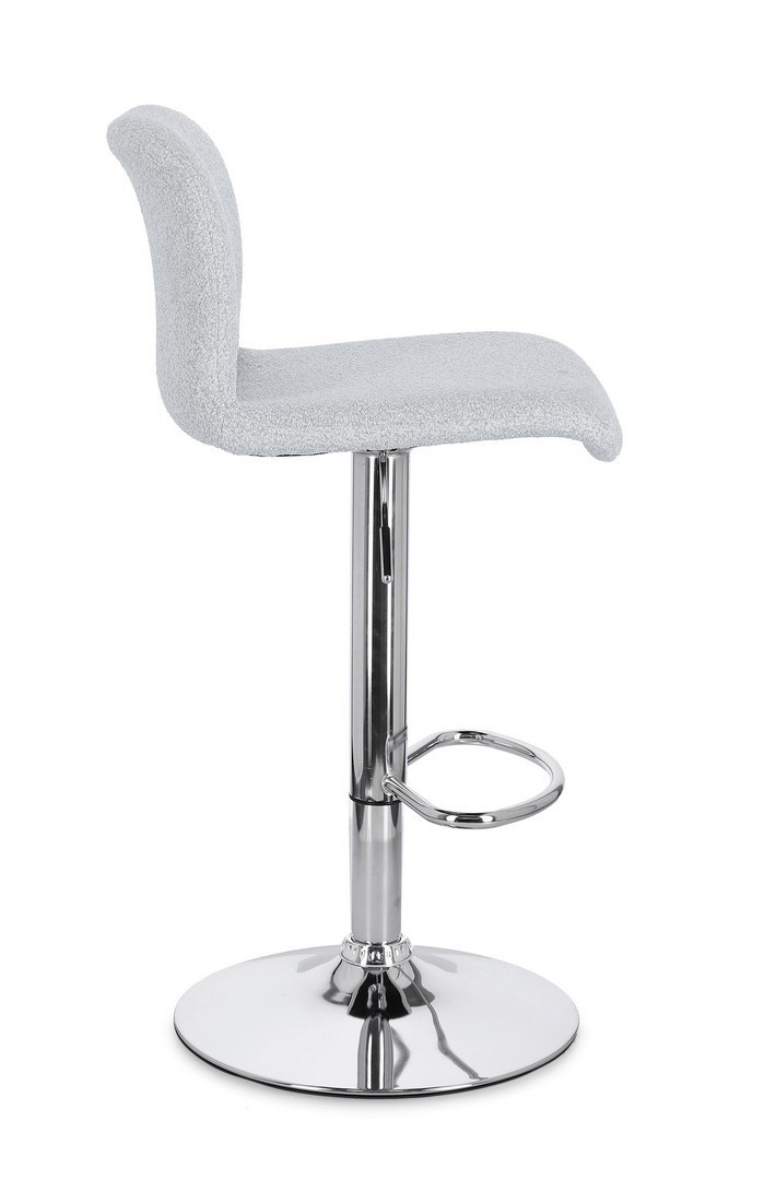 SGABELLO BAR RAFAEL CROMO/GRIGIO CHIARO