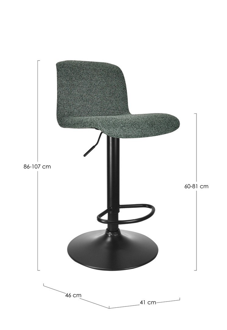 SGABELLO BAR RAFAEL NERO VERDE SCURO