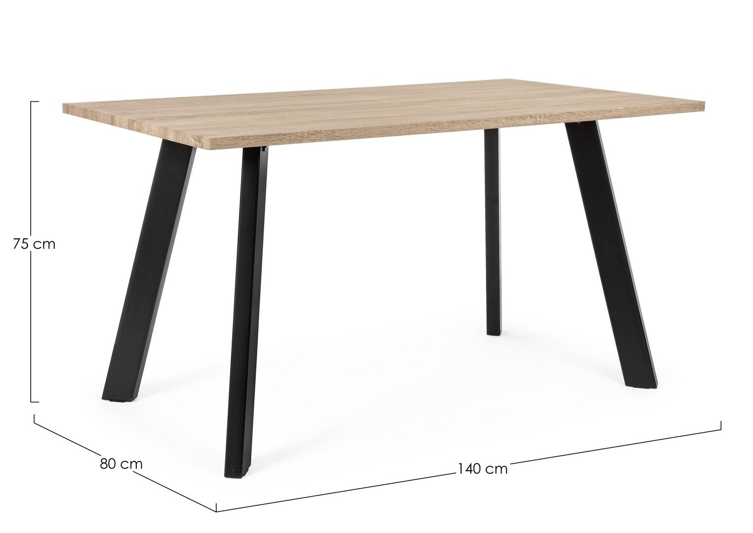 TAVOLO GIANT PIANO CHIARO CM.140X80