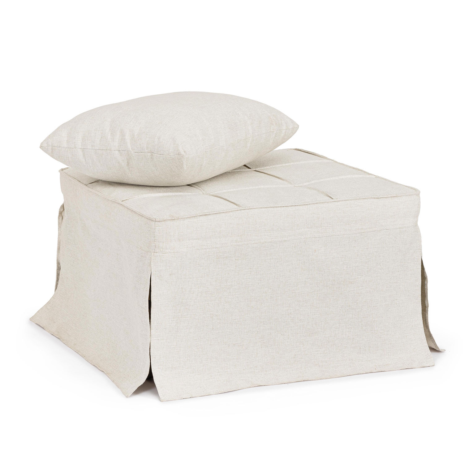 *POUFF LETTO 1P BARNEY GRIGIO CHIARO