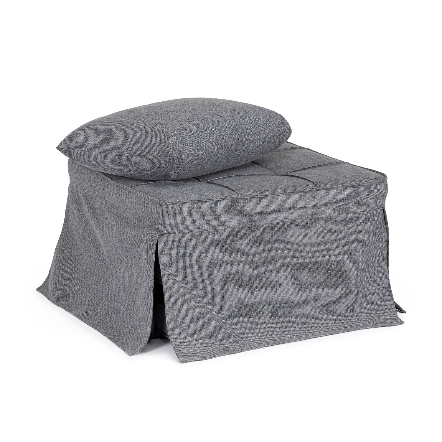 *POUFF LETTO 1P BARNEY GRIGIO SCURO
