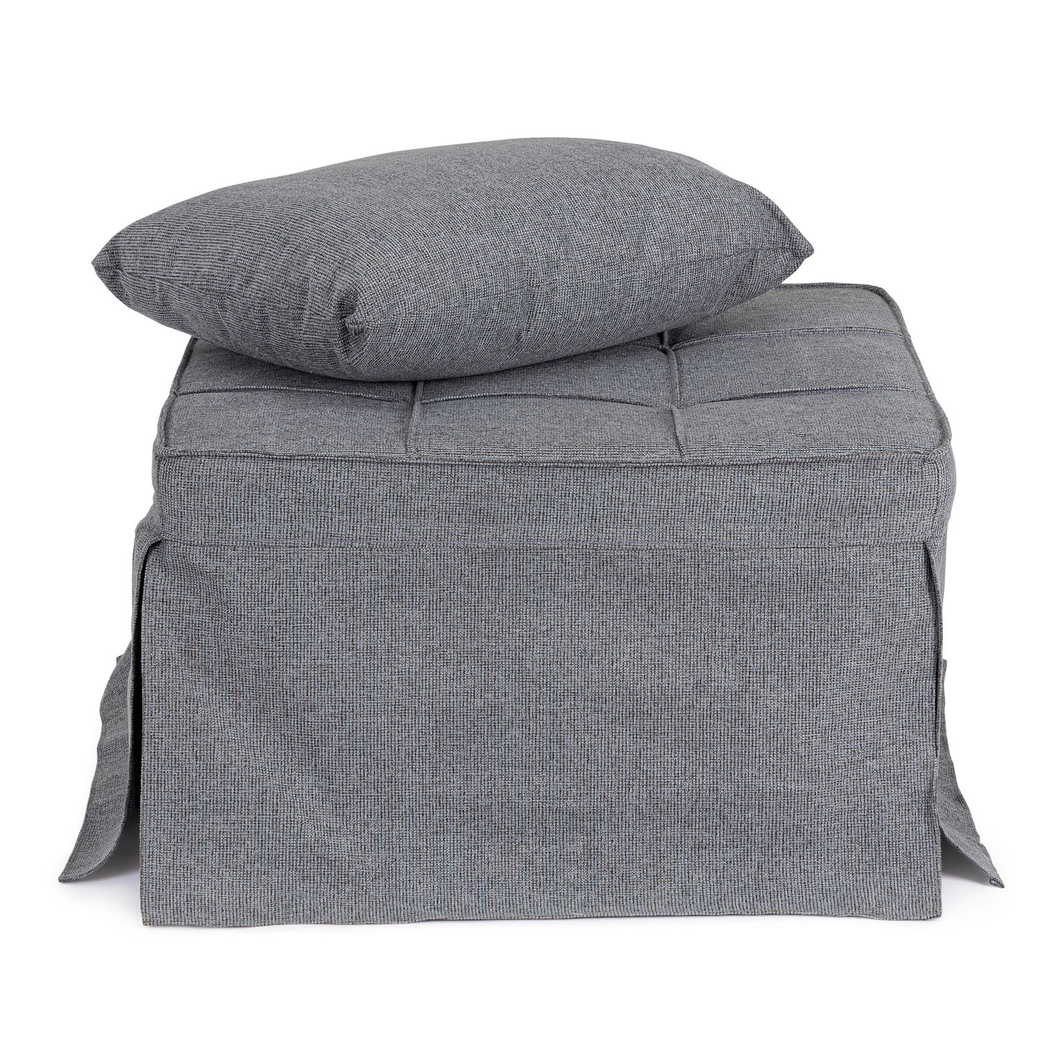 *POUFF LETTO 1P BARNEY GRIGIO SCURO