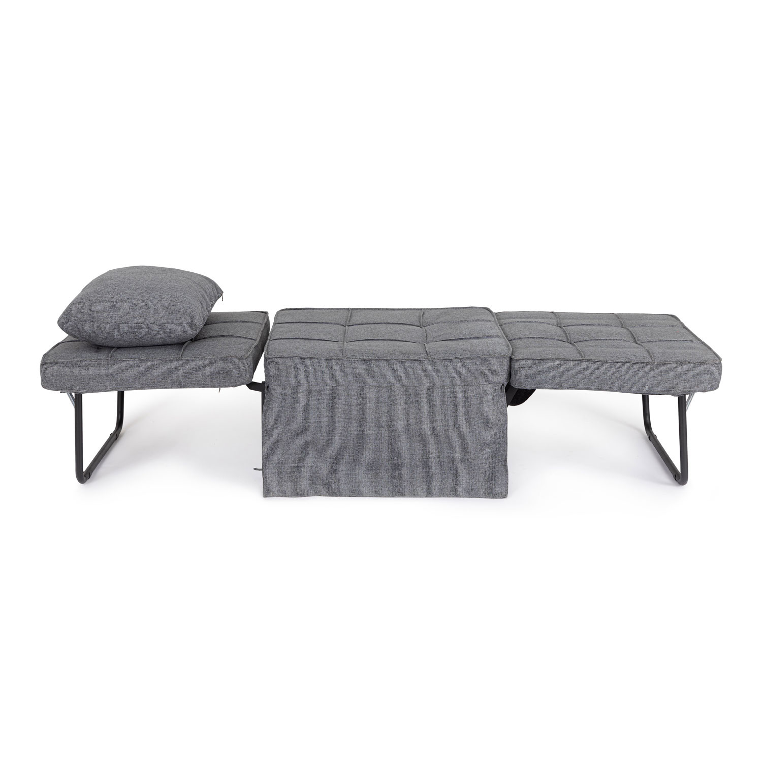 *POUFF LETTO 1P BARNEY GRIGIO SCURO