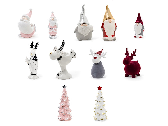 SEGNAPOSTO CERAMICA NATALE H.14 ASS