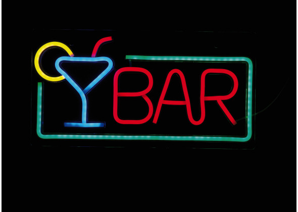 INSEGNA LUMINOSA NEON LED BAR CM.42X22