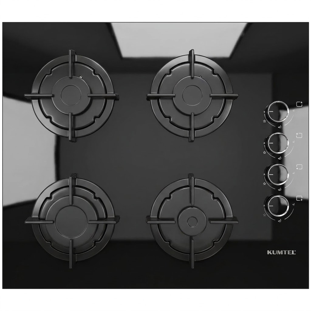 PIANO COTTURA IN VETRO ANTRACITE GHISA CM.60 LUCID