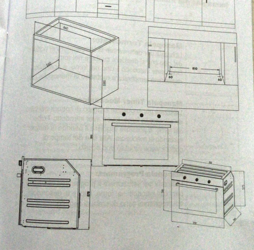 FORNO AD INCASSO CM.60 ACCIAO NERO