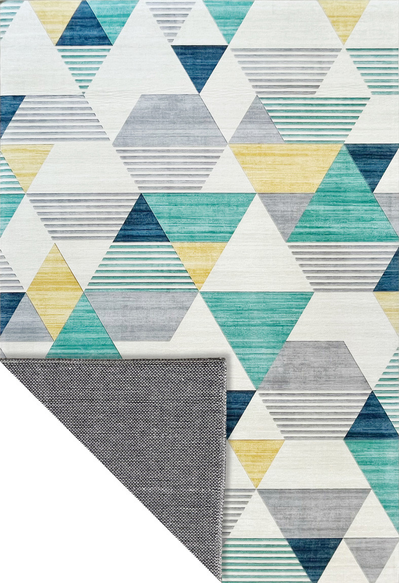 TAPPETO LUNA CM.60X120 ROMBI MULTICOLOR