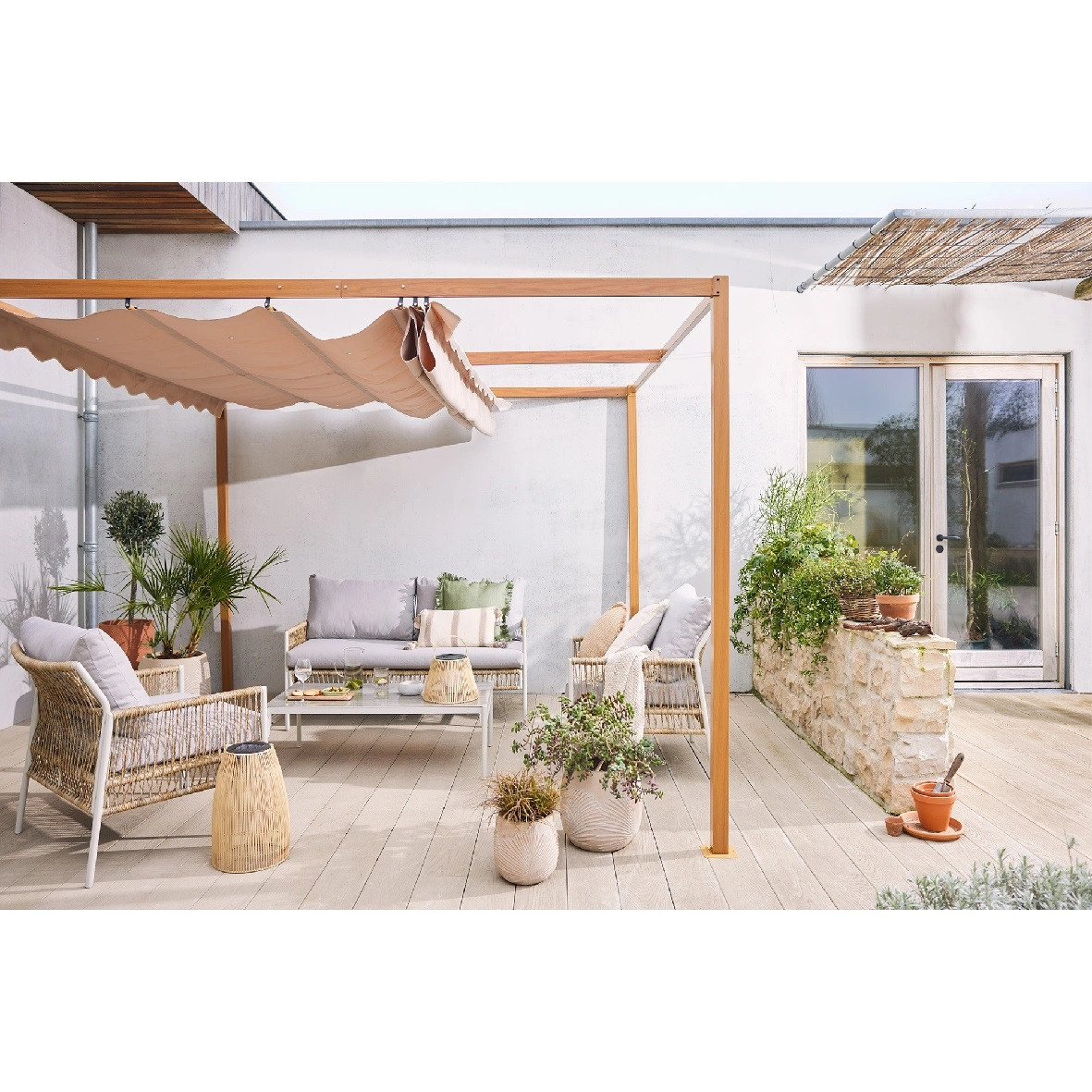 PERGOLA IN FERRO 3X3 MARRONE