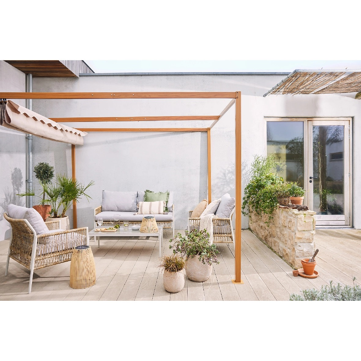 PERGOLA IN FERRO 3X3 MARRONE