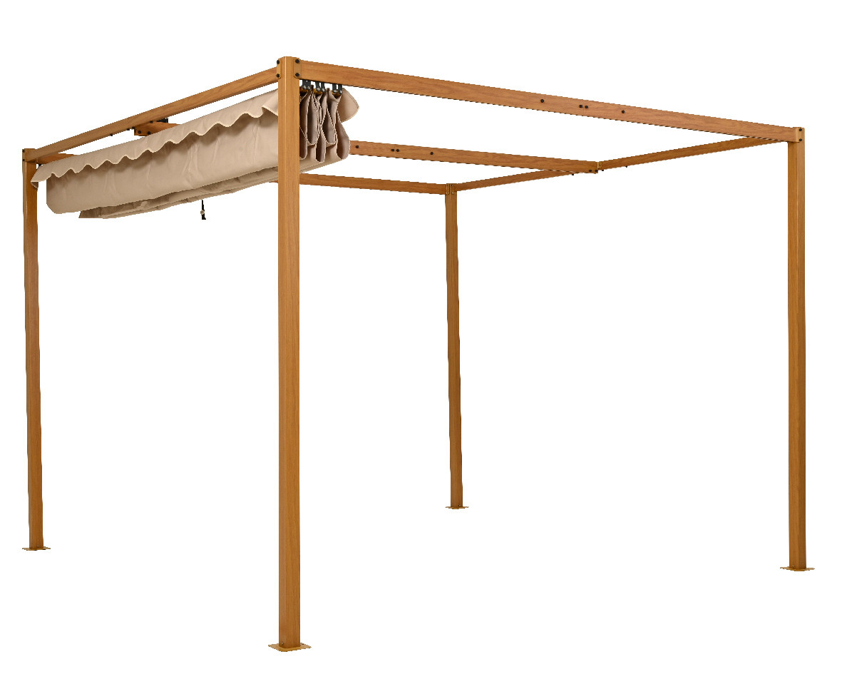 PERGOLA IN FERRO 3X3 MARRONE