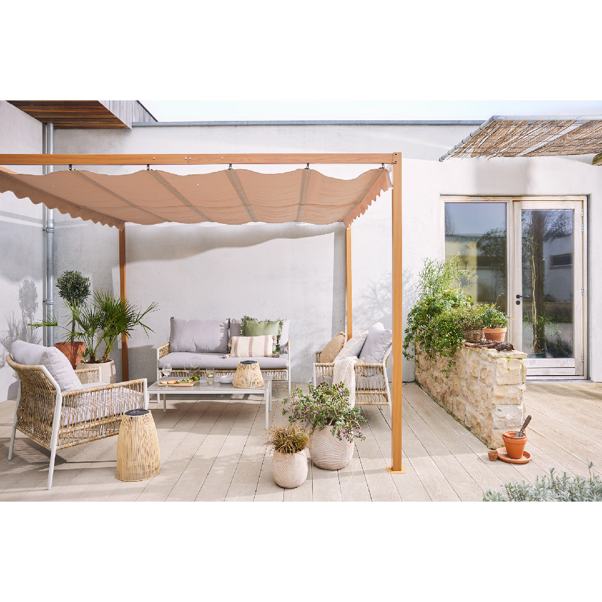 PERGOLA IN FERRO 3X3 MARRONE