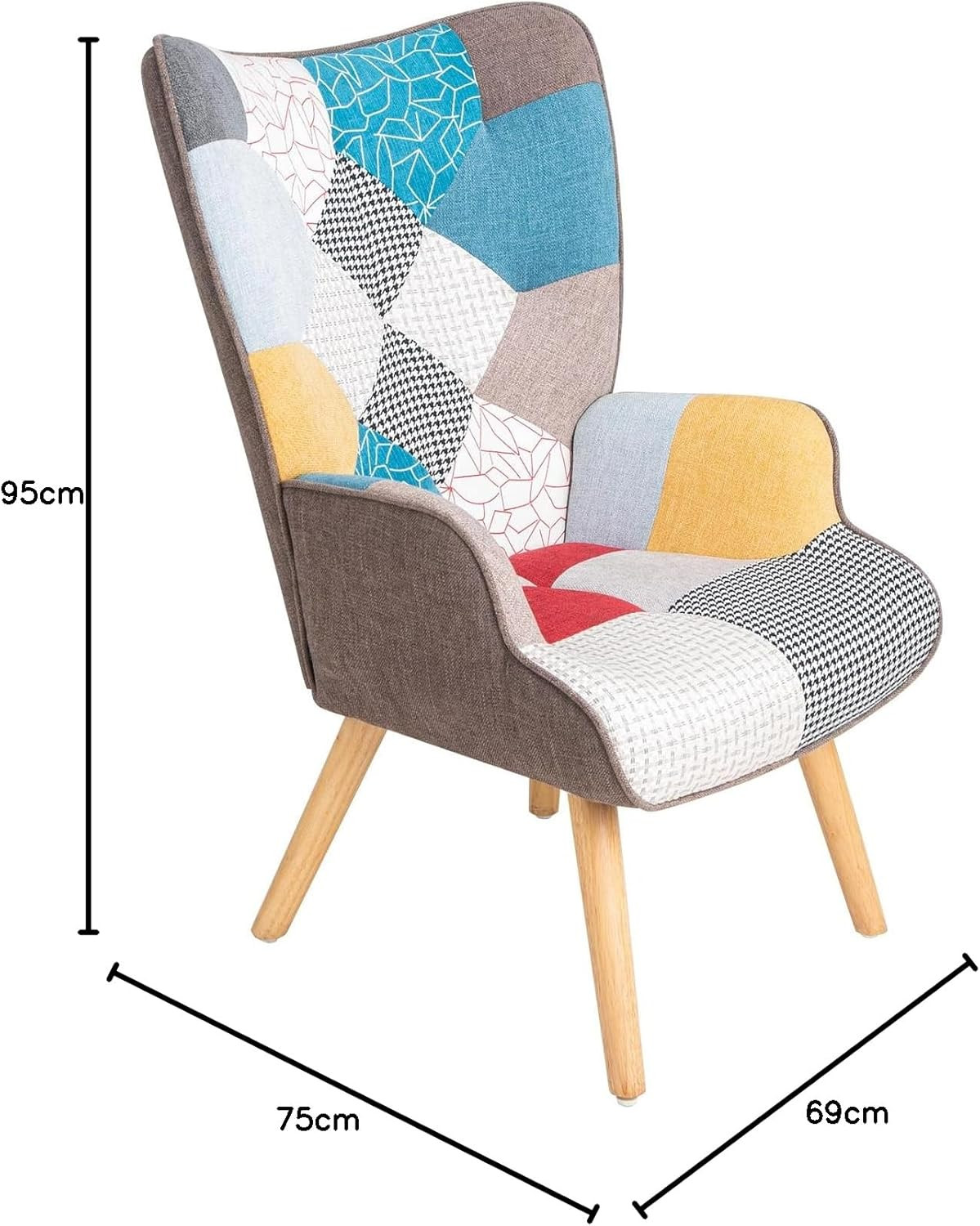POLTRONA RELAX PATCHWORK TESSUTO