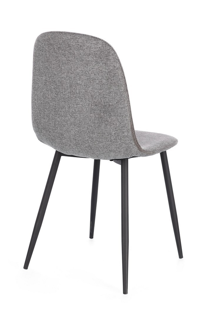 SEDIA IN VELVET BECKY GRIGIO
