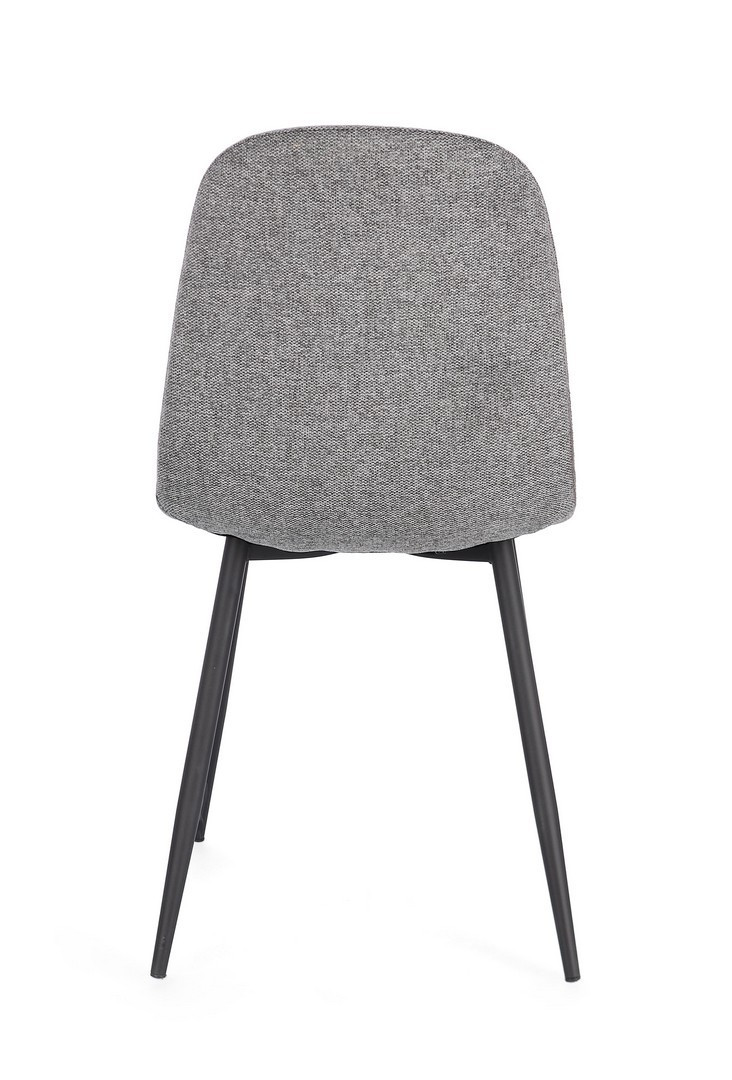 SEDIA IN VELVET BECKY GRIGIO