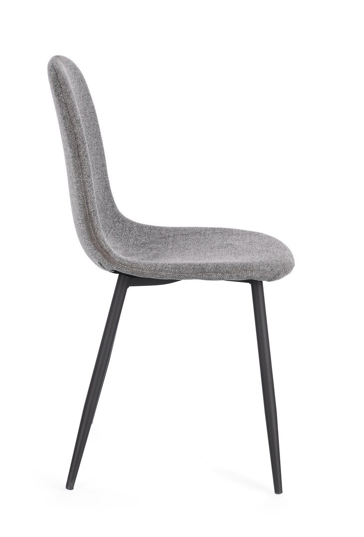 SEDIA IN VELVET BECKY GRIGIO