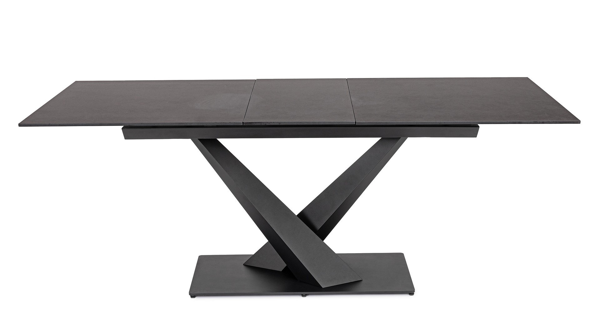 TAVOLO IN GRES EFF.MARMO CM.160/200X90X75H NERO