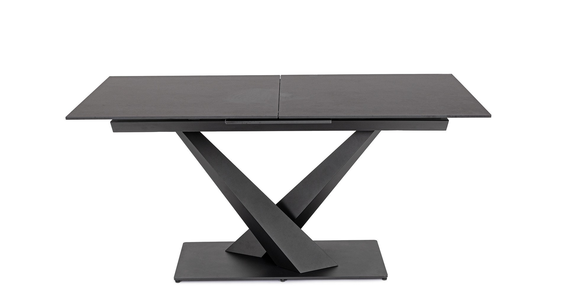TAVOLO IN GRES EFF.MARMO CM.160/200X90X75H NERO