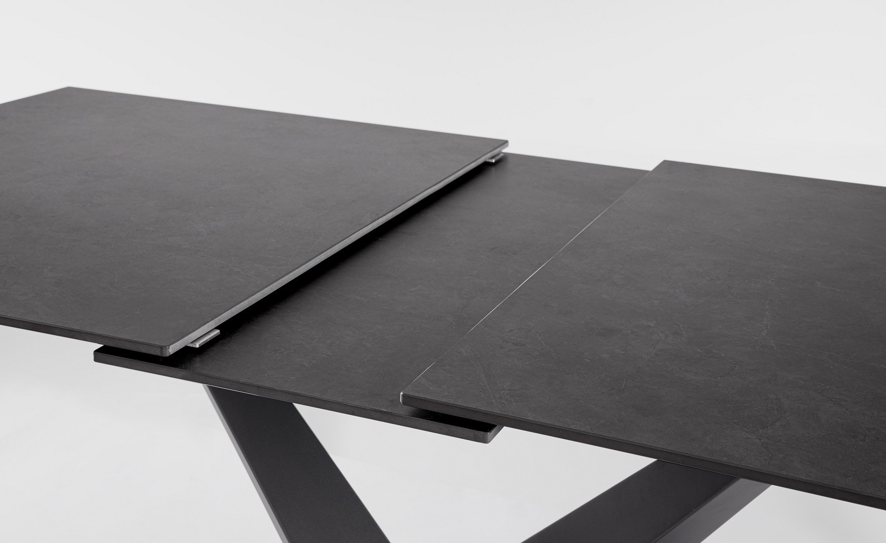 TAVOLO IN GRES EFF.MARMO CM.160/200X90X75H NERO