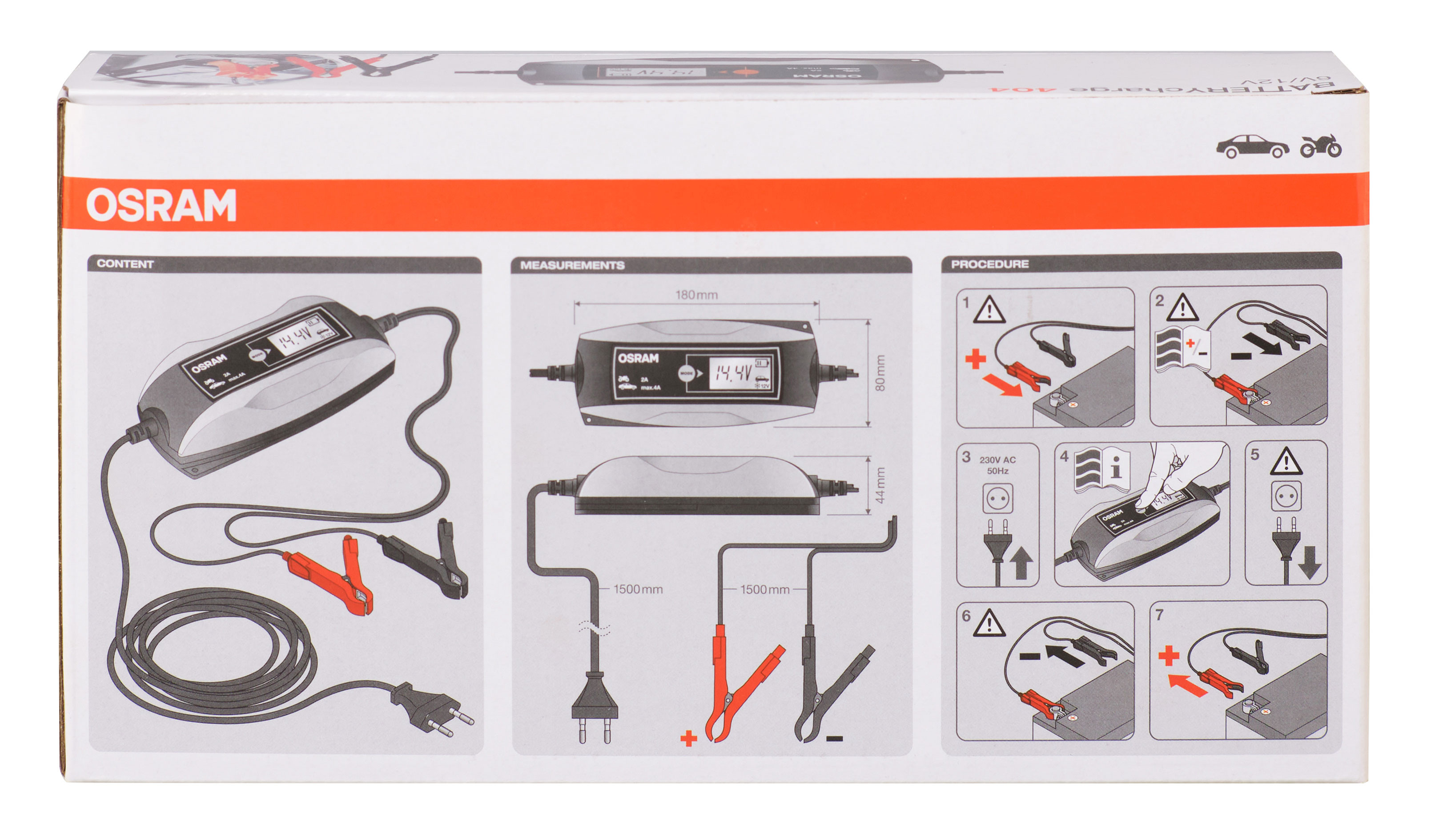 CARICABATTERIA SMART 6/12V 4A OSRAM