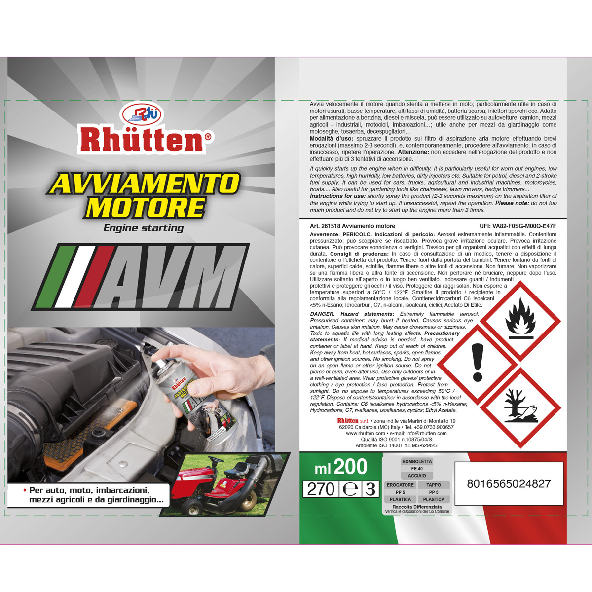 AVVIAMENTO MOTORE AVM ML.200