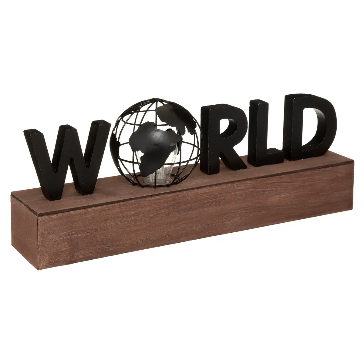 SCRITTA DECORATIVA WORLD LUMINOSA CM.38