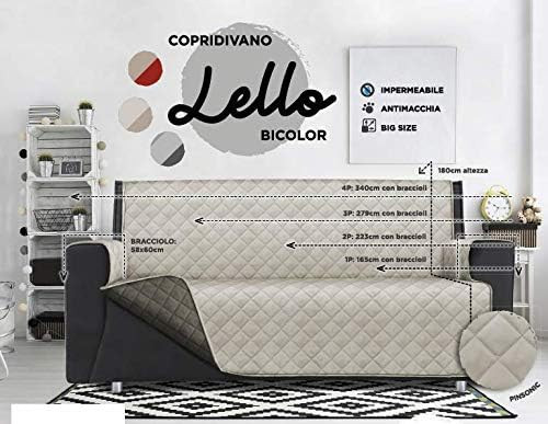 COPRIDIVANO BICOL 4P LELLO PAN/TORTORA