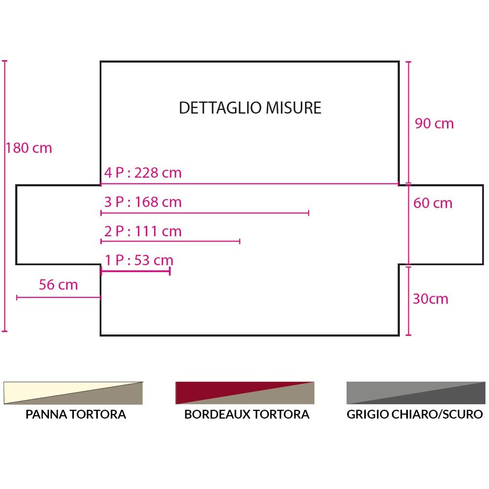 COPRIDIVANO BICOL 4P LELLO PAN/TORTORA