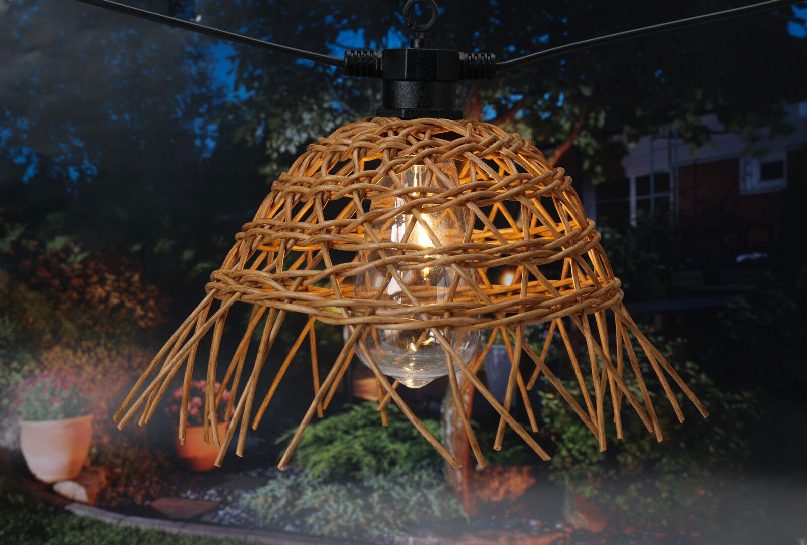 GHIRLANDA 6LUCI LED PE RATTAN