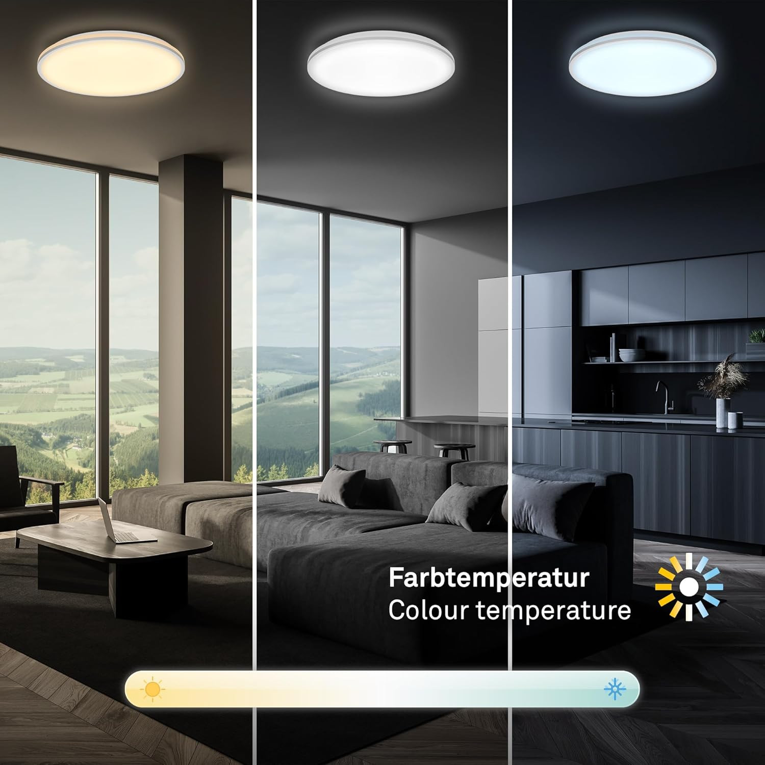 PULUP PLAF.PIATTA LED 22W IP20 C/TELECOM.B/CROMO