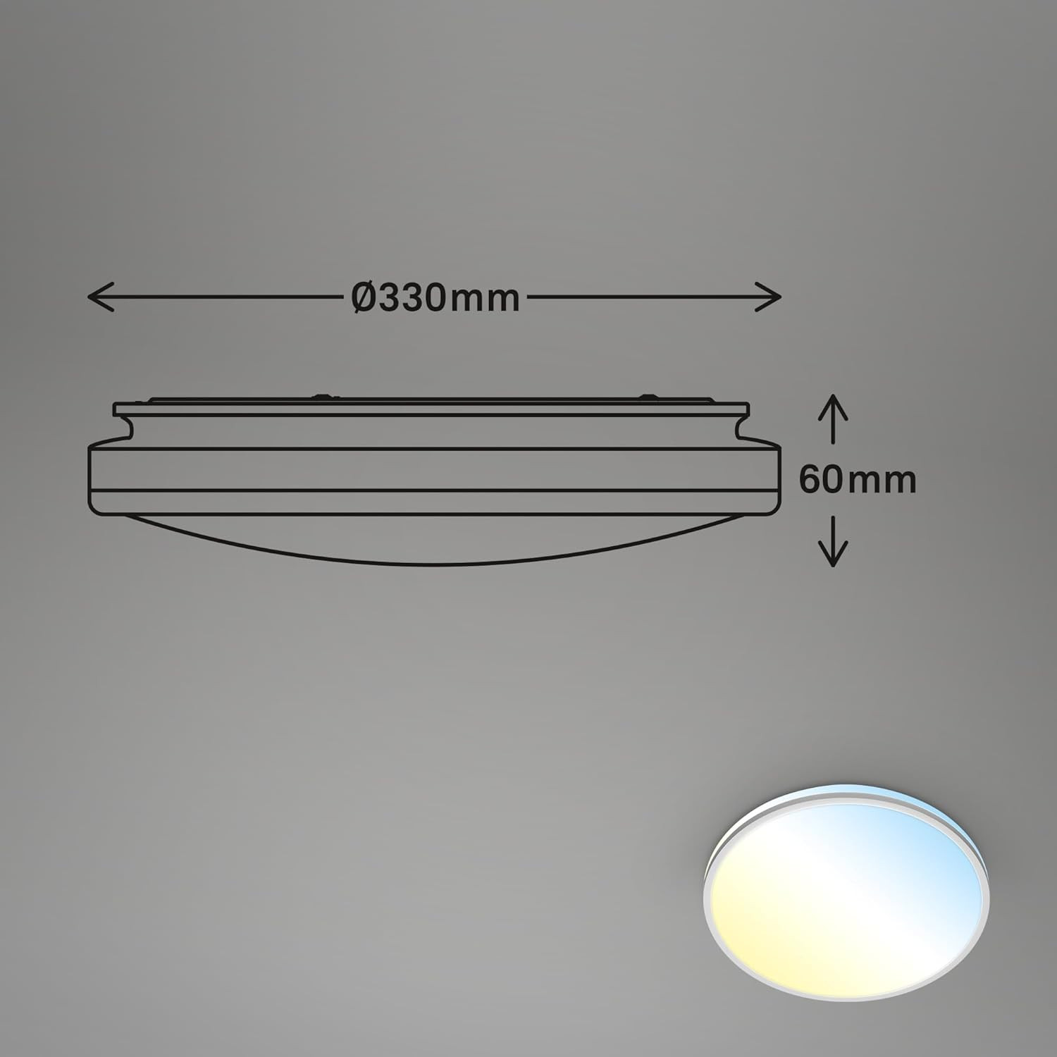 PULUP PLAF.PIATTA LED 22W IP20 C/TELECOM.B/CROMO