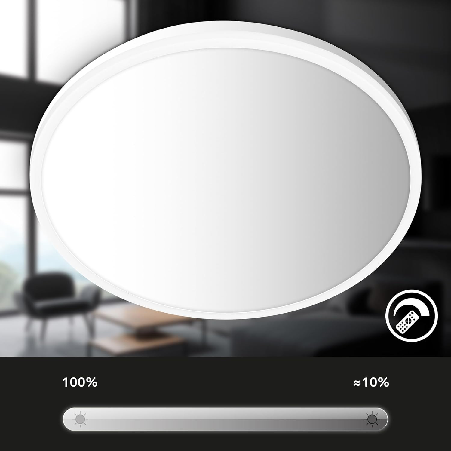PULUP PLAF.PIATTA LED 22W IP20 C/TELECOM.B.CO