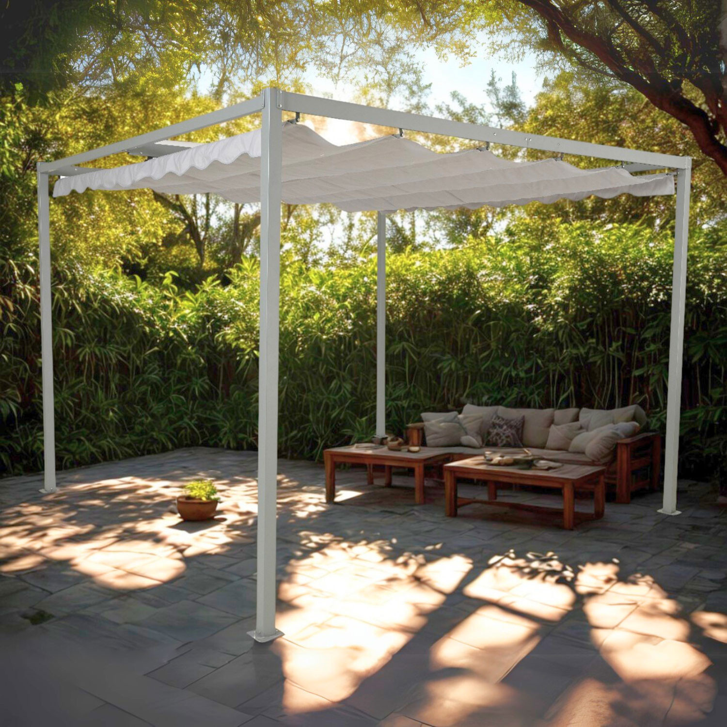 PERGOLA IN POL.MT.3X3 GRIGIO