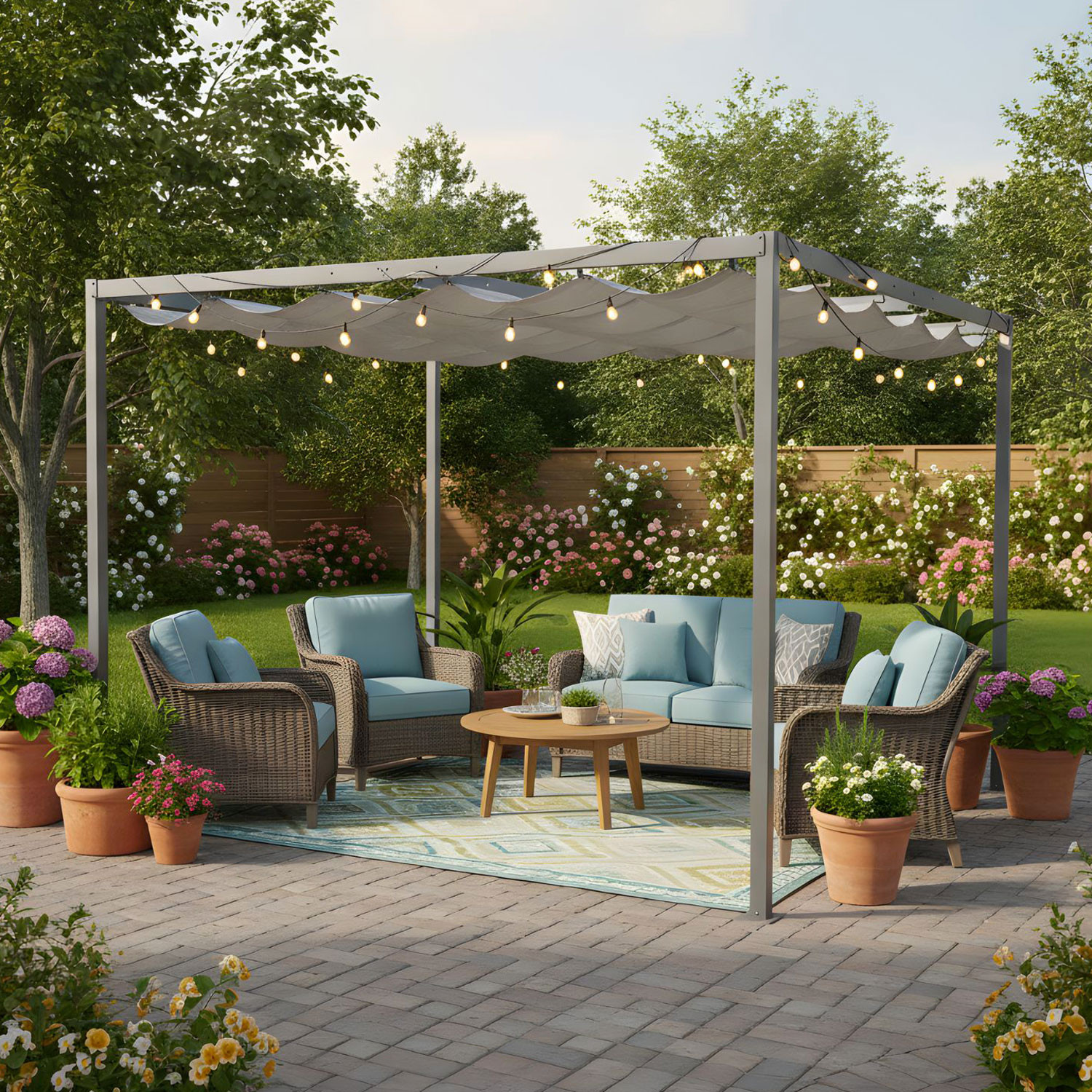 PERGOLA IN POL.MT.3X3 GRIGIO