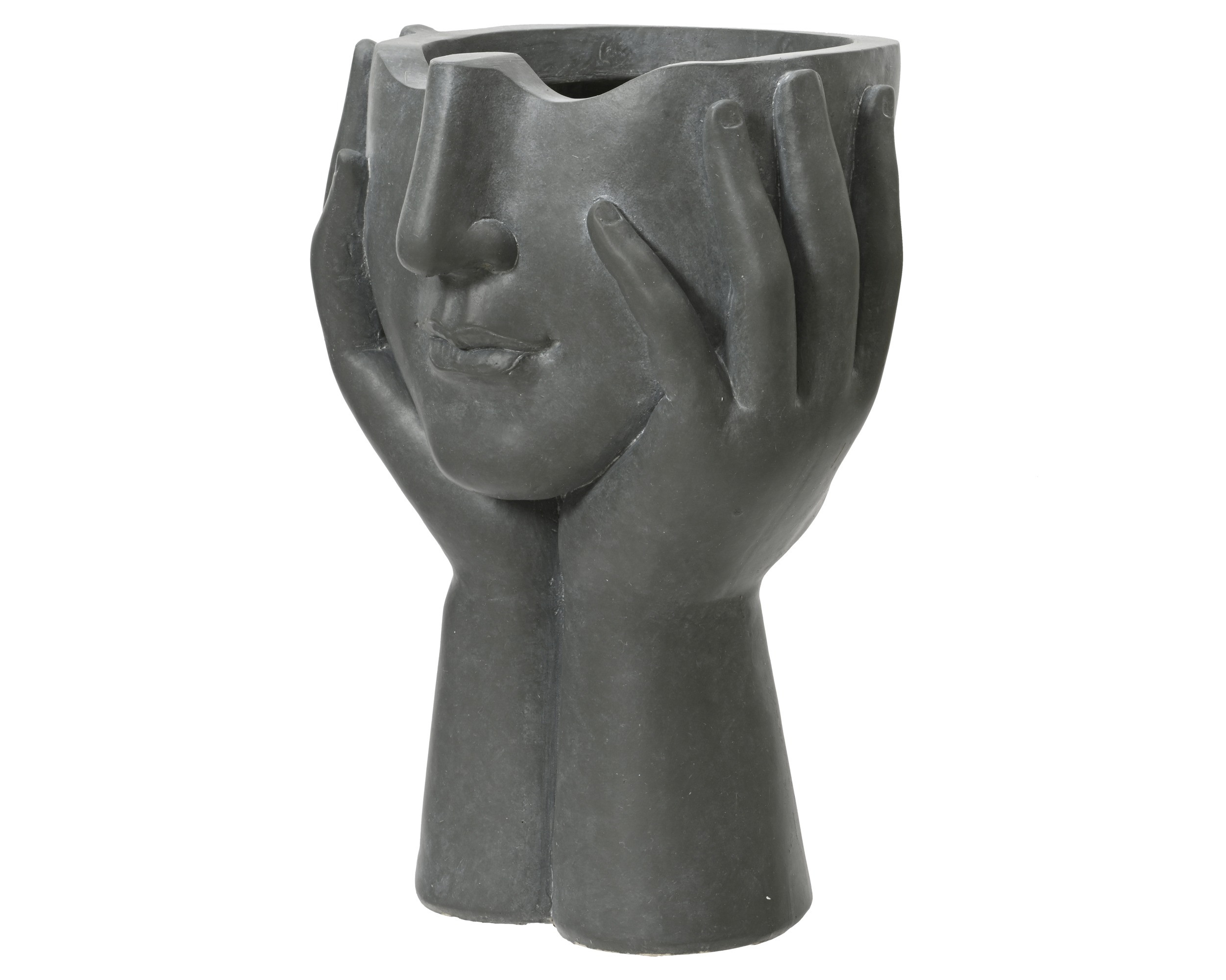 VASO MANI IN FIBRA DI ARGILLA ANTR.CM.24X22X35H