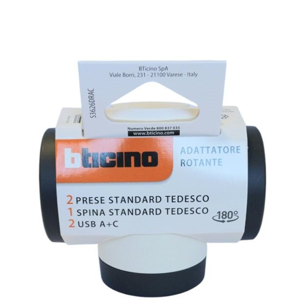 ADATTATORE 3 PRESE+SPINA ROTATIVO