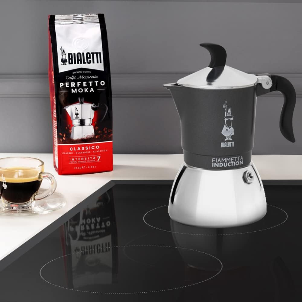 CAFFETTIERA FIAMMETTA TZ.2 GRIGIA INDUZIONE