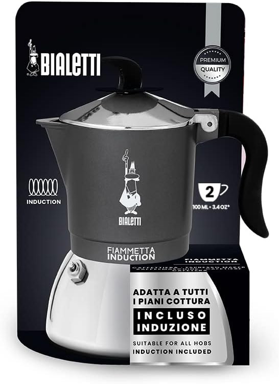 CAFFETTIERA FIAMMETTA TZ.2 GRIGIA INDUZIONE