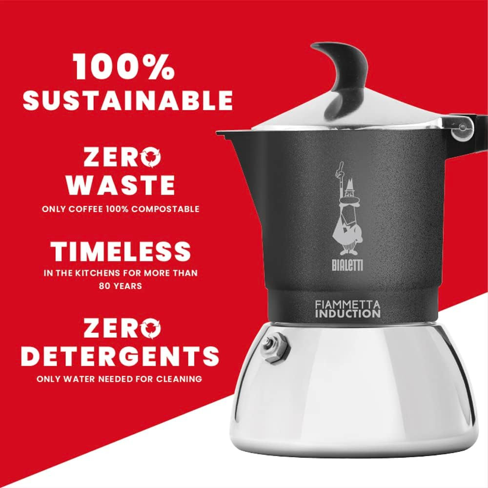 CAFFETTIERA FIAMMETTA TZ.2 GRIGIA INDUZIONE