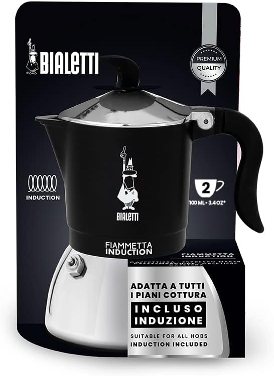 CAFFETTIERA FIAMMETTA TZ.2 NERA BIALETTI INDUZIONE