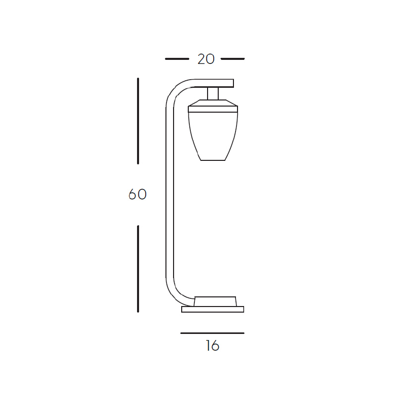 *FICUS PALO BASSO E27 GRAFITE