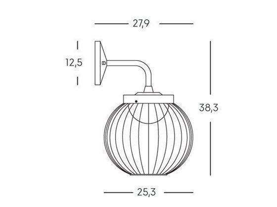 CAGE APPLIQUE IN BASSO 20W LED 4K BIANCO